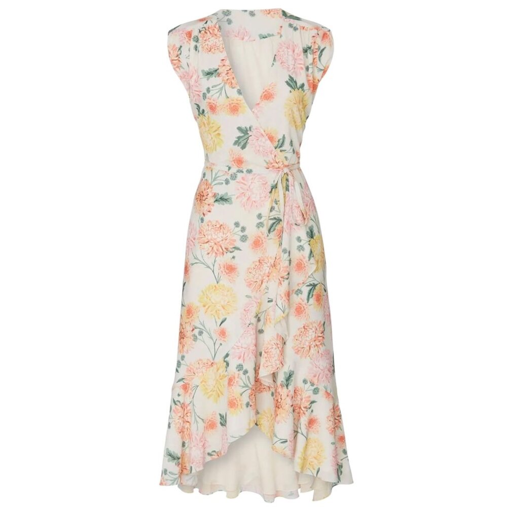 Yumi Kim Anthropologie Hydrangea Dress Small Floral Wrap Santorini Weekender